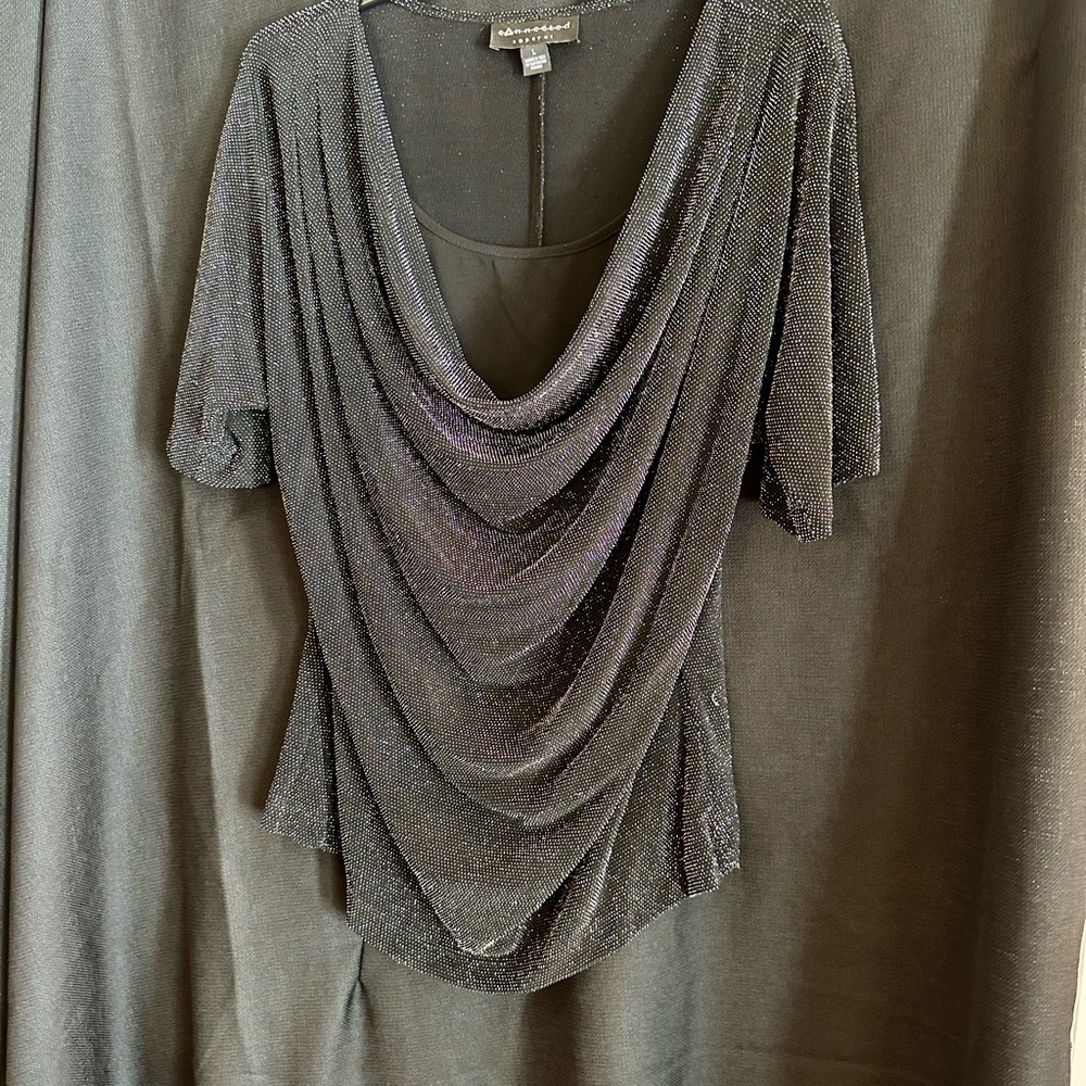 Black glitter top with lining